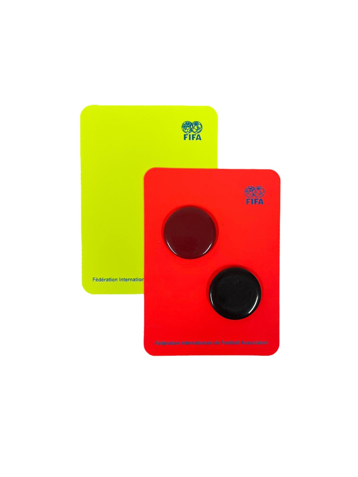 FIFA Disziplinarkarten - Set mit kostenloser Wählmarke (Farbe wählbar)