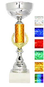 🏆 Moderner Siegerpokal mit farbigem Mittelteil – 32,5 cm