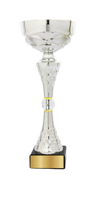 Personalisierter Silberpokal mit Kristalloptik 36cm.