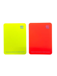 FIFA Disziplinarkarten - Set mit kostenloser Wählmarke (Farbe wählbar)