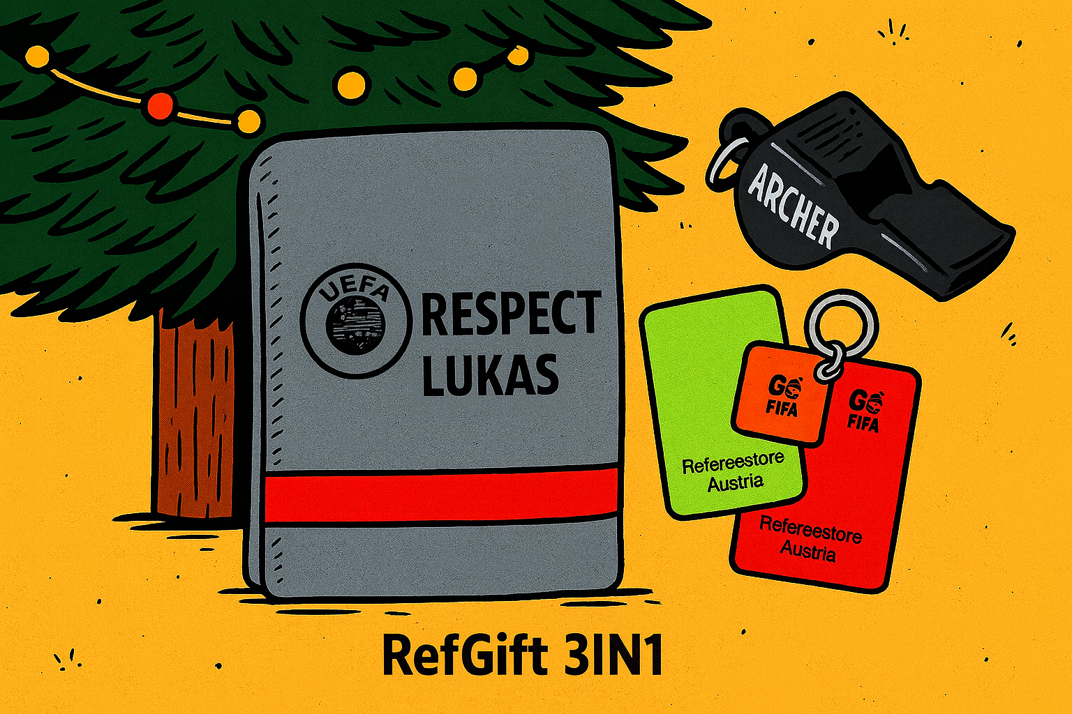 RefGift 3in1 – Das personalisierte Schiedsrichter-Geschenkset