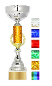 🏆 Moderner Siegerpokal mit farbigem Mittelteil – 32,5 cm