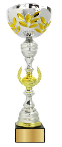 Personalisierter Auszeichnungspokal Silber-Gold, Höhe 43 cm